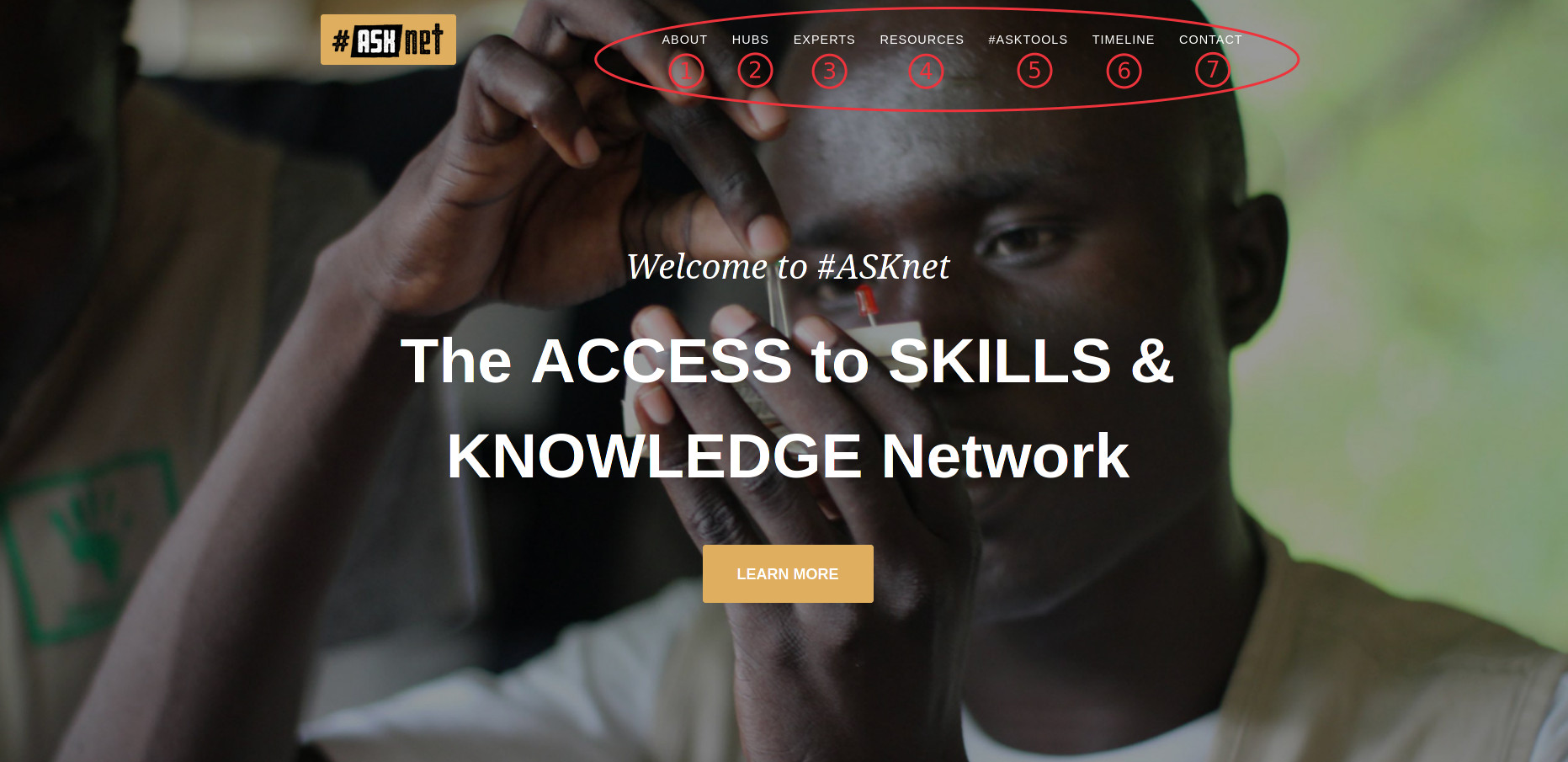 Screenshot #ASKnet Community homepage