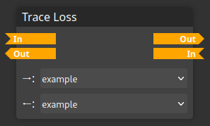 Screenshot of the trace loss module