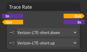 Screenshot of the trace rate module