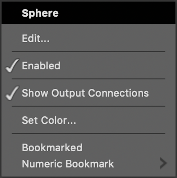 Node context menu