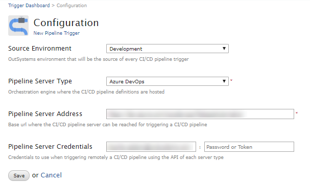 Trigger Pipeline configuration