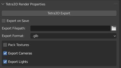 Export options