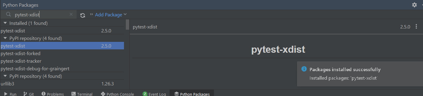 Python Packages initial interface