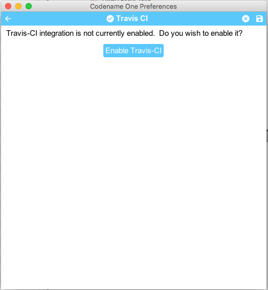 Travis-CI enable form