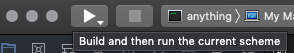 Xcode Play Button