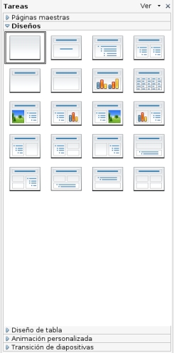 Panel de tareas