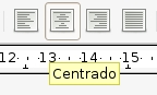 Alineación centrada