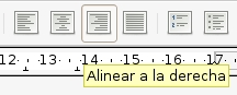 Alineación a la derecha