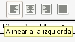 Alineación a la izquierda