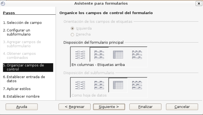 Asistente para formularios