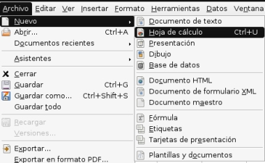 Hoja de cálculo nueva