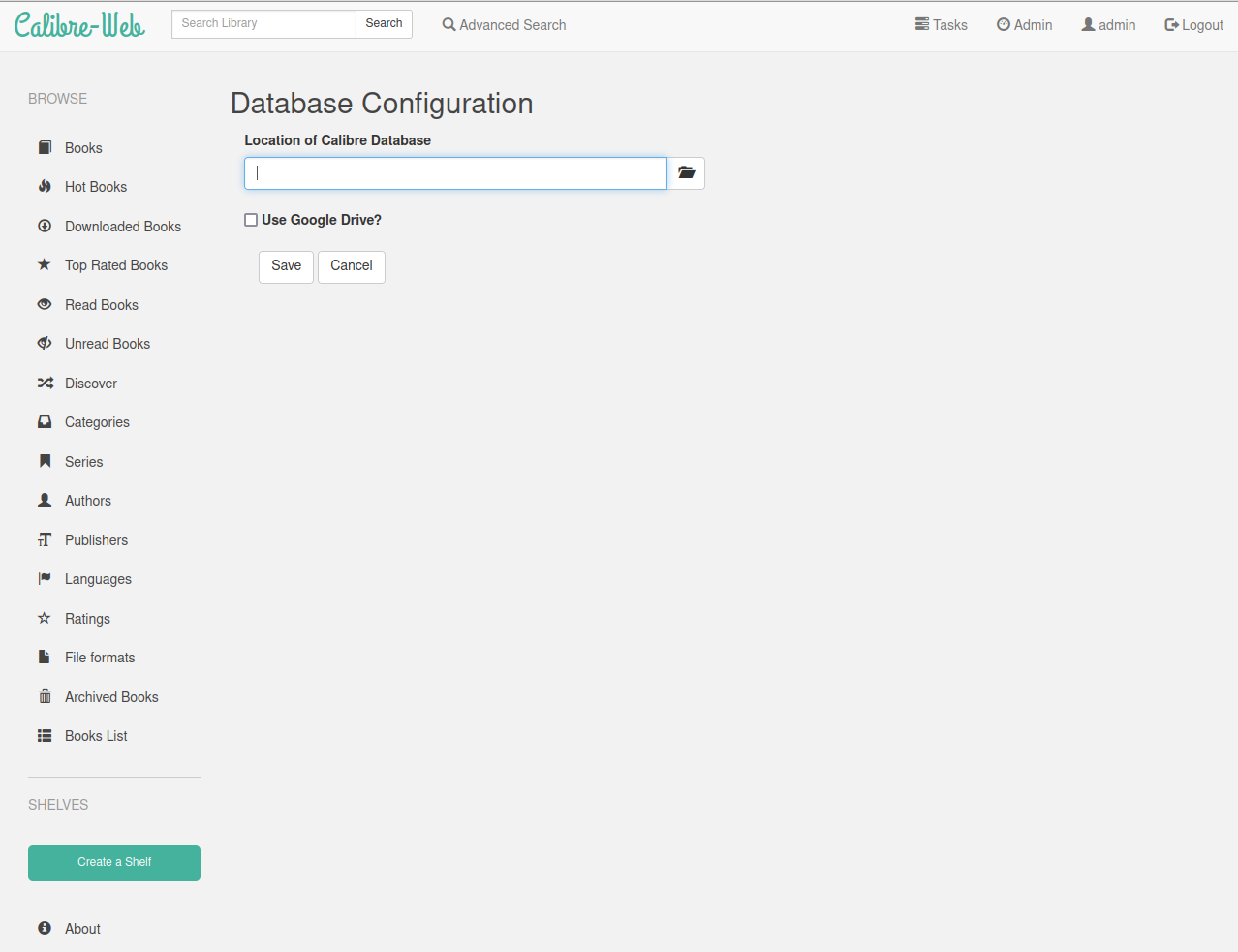 Initial config page