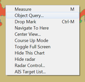 Radar context menu