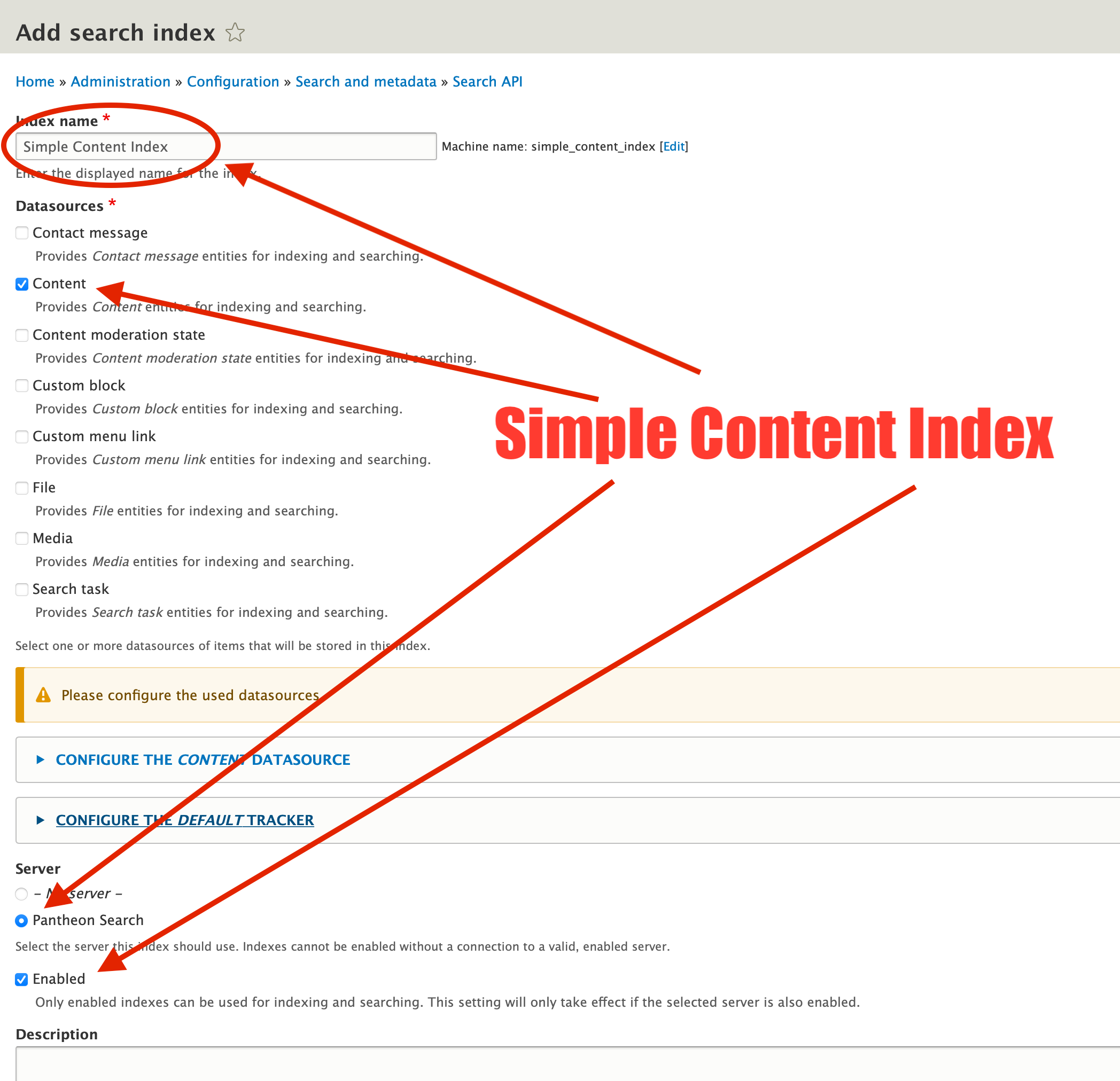 Simple Content Index