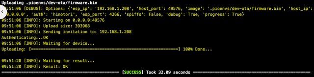 AiLight - Terminal OTA Progress