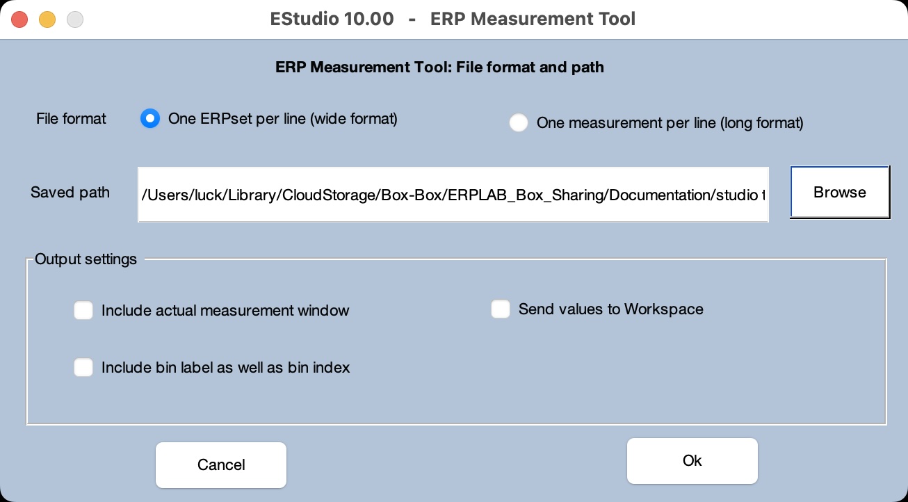 Measurement Tool Options